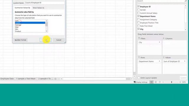Use Excel Pivot Table to Find Office Department Counts смотреть онлайн