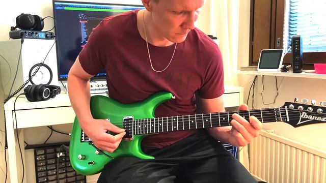 Refinished Ibanez JS1 (1990) in Synergy Green. Clean guitar noodle. смотреть онлайн