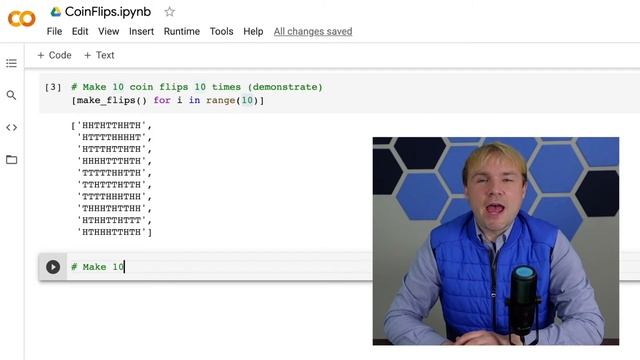 Coin Flips? What're The Odds? (Numpy & Python Coding Tutorial) смотреть онлайн