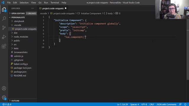 VueJS 2.x - Setting up code snippets for VSCode смотреть онлайн