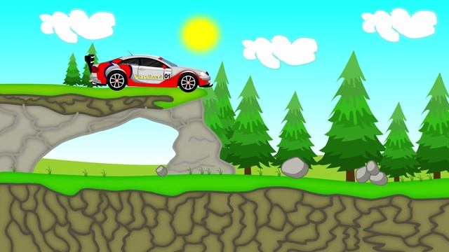 Sports Colorful Super Cars and Races on the Track - Fairy Tale For Children смотреть онлайн