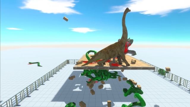 GREEN SNAKES From Below - Animal Revolt Battle Simulator смотреть онлайн