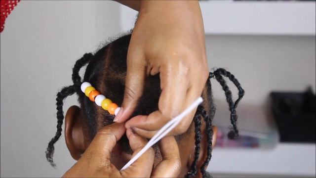 Simple Ponytails, Twists & Beads Style | Kids Natural Hair Care смотреть онлайн