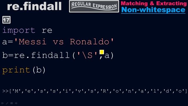 Regular expression to check non white-space in expression - Matching & Extracting - Python by #Moei смотреть онлайн