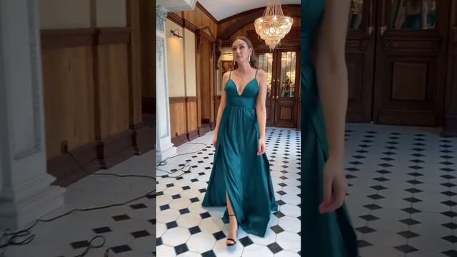 Летнее платье в пол | Атласное платье с разрезами смотреть онлайн