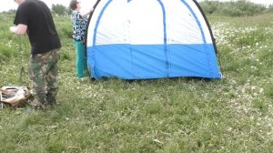 Палатка 4-местная LANYU Е-1801- Распаковка Установка Первый взгляд