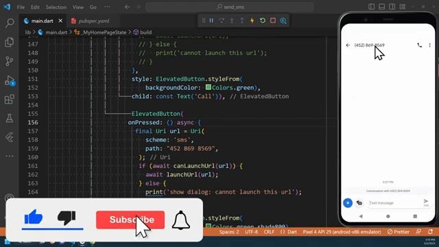 Flutter - How To Send SMS from you APP - URL Launcher - 2023 смотреть онлайн