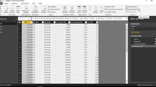 Power BI Desktop - Tabloları Tek Bir Sorguda Alt Alta Birleştirmek & Append Queries смотреть онлайн