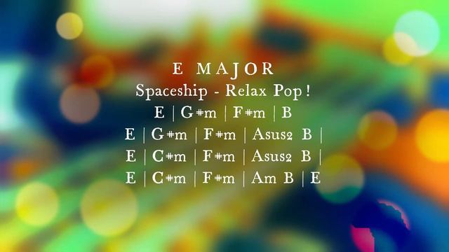 Backing Track - E Major - Spaceship - Relax Pop - Guitar, Bass & Drum смотреть онлайн
