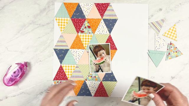 Scrapbooking With 6x6" Paper Pads | Design Ideas for 6x6" Paper Pads | #10 - 2" Triangle Background смотреть онлайн