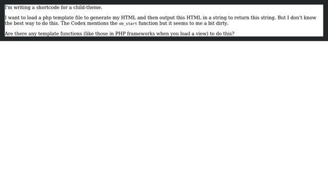 Wordpress: What is the best way to include a template file within a shortcode? смотреть онлайн
