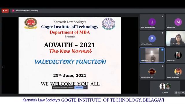 KLS GIT ADVAITH – 2021 Valedictory Function смотреть онлайн