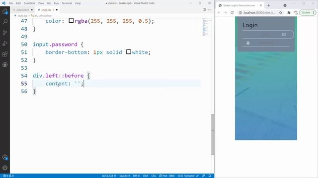 Snaky Login Page | UI Design to HTML, CSS Using Bootstrap 5 смотреть онлайн
