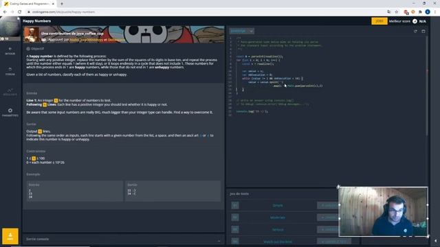 [CODINGAME]- PUZZLE HAPPY NUMBER - EPIDOSE 46 [JAVASCRIPT] смотреть онлайн