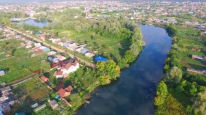 Сузун с высоты. По изгибам реки Сузун