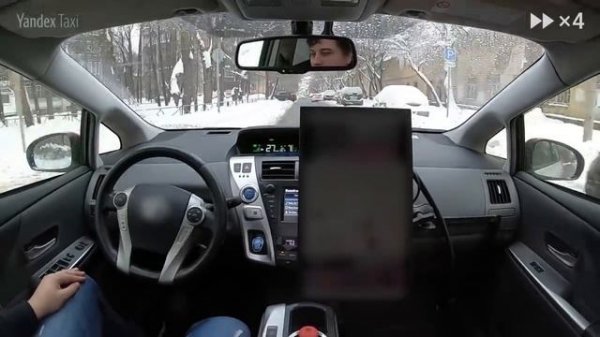 Yandex Self-Driving Car. Moscow streets after a heavy snowfall