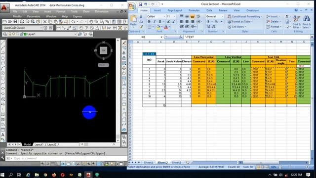 Cara Mudah Menggambar Cross section Pakai Exel Ke Autocad смотреть онлайн