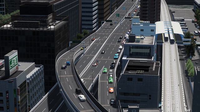 見るだけで楽しいジオラマゲーム【シティーズスカイライン Cities:Skylines 定点観測 鉄道 Tokyo Japan City】