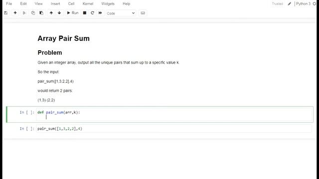 Arrays in Python - Array Pair Sum Problem in Python | Two Sum Leetcode solution in Python | #Array смотреть онлайн