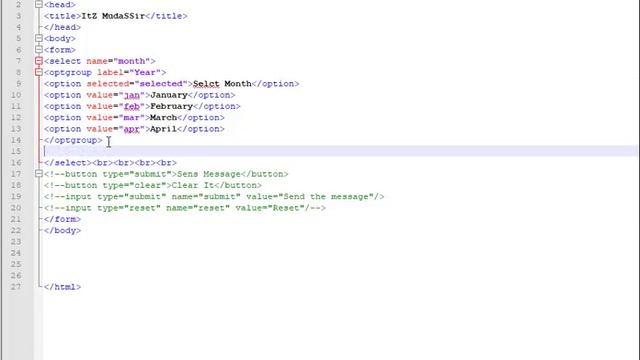 option group tags in html language complete tutorial(part-28) in hindi/urdu смотреть онлайн
