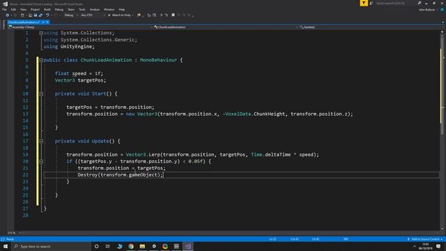 BONUS Make Minecraft in Unity 3D Tutorial - Animated Chunk Loading смотреть онлайн