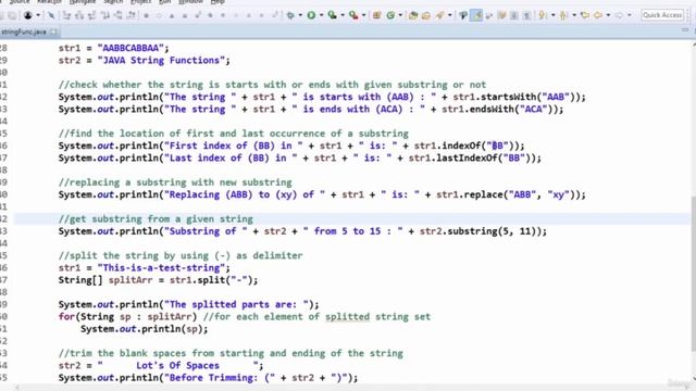 49 Java String Functions смотреть онлайн