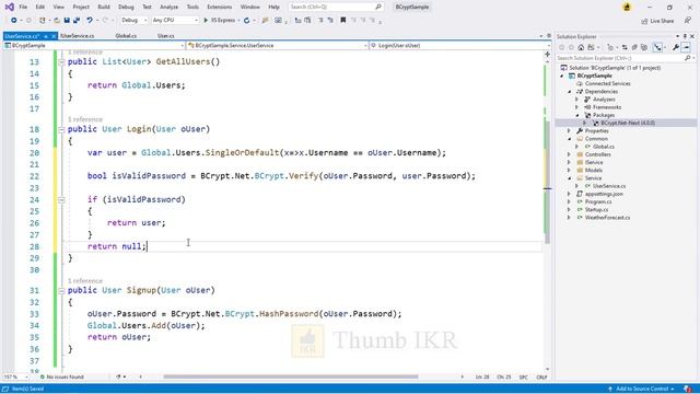 Password Hash and Verify using BCrypt | Web API | ASP.NET Core смотреть онлайн