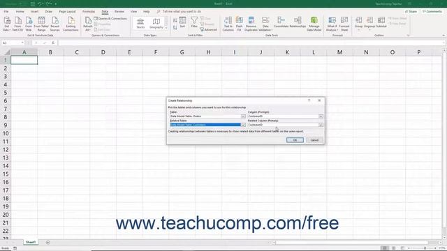 Excel 2019 & 365 Tutorial Relating Tables in a Data Model Microsoft Training смотреть онлайн
