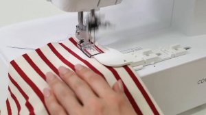 Приспособление для подшивания края на  плоскошовных машинах Brother CV3440 и CV3550.