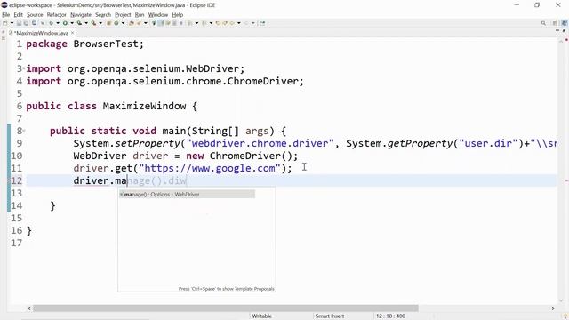 Maximize browser window in Selenium | Java смотреть онлайн