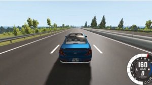 Hyundai Mistral EV Top Speed Head on Crash With Bus (BeamNG.Drive)