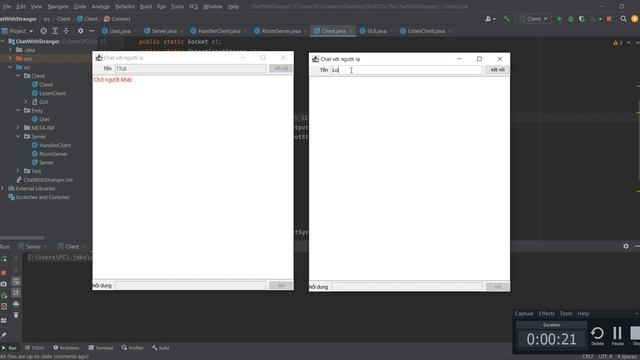 Demo Chat với người lạ TCP Socket 2021 SOURCE CODE JAVA смотреть онлайн
