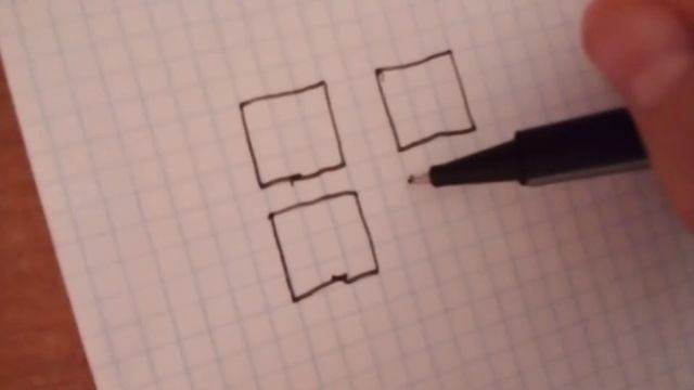 как нарисовать 3d квадраты? ВСё в видосике. смотреть онлайн