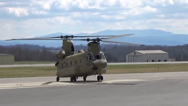 CH 47 Chinook Start & Take Off 18Mar19 смотреть онлайн
