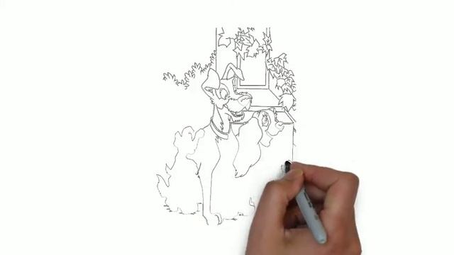 как нарисовать мультик бродяга,how to draw a cartoon hobo, vagabundo de dibujos animados смотреть онлайн