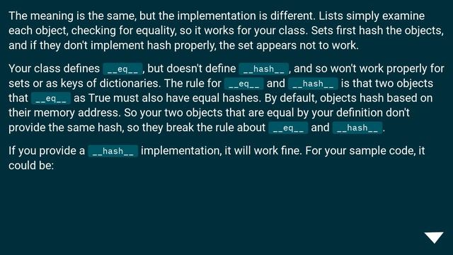 Python 2: different meaning of the 'in' keyword for sets and lists смотреть онлайн