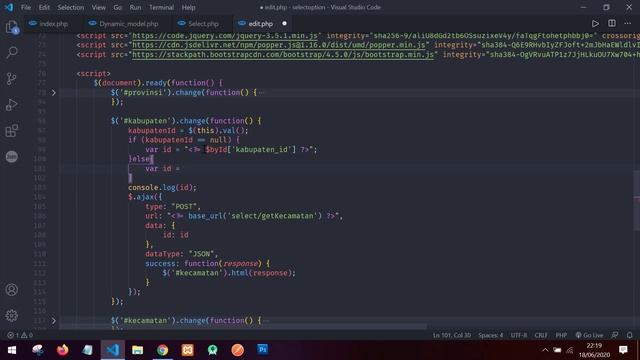 #3. Bekerja dengan select option codeigniter + Ajax (Dynamic Select) - EDIT Delete Handle Parameter смотреть онлайн