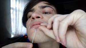 Домашний пирсинг (бровь, губа) / Piercing at Home (lip and eyebrow)
