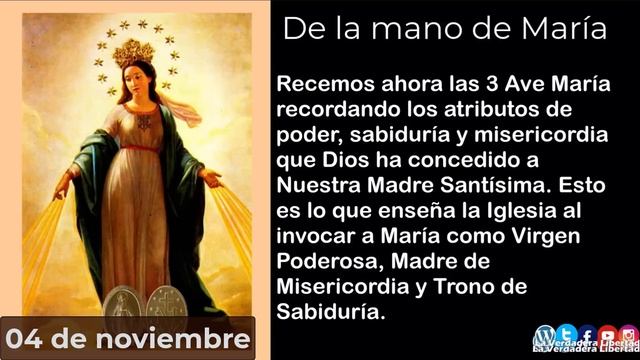 De la mano de María ?04 de noviembre (meditaciones del padre Alfonso Milagro y las 3 Ave María?️) смотреть онлайн