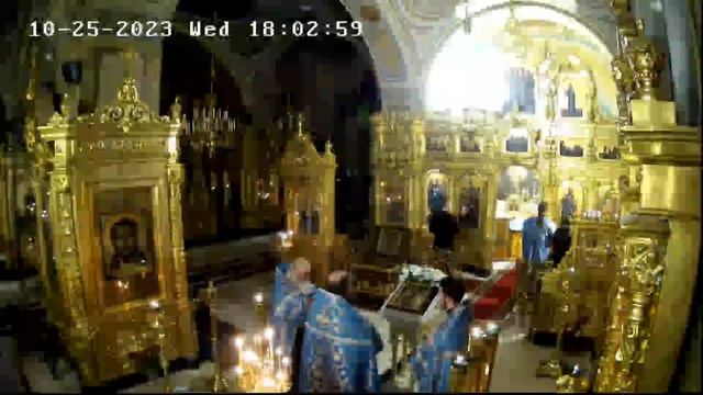 25.10.2023 Вечерня и Утреня с полиелеем. Иверской иконы Божией Матери. смотреть онлайн