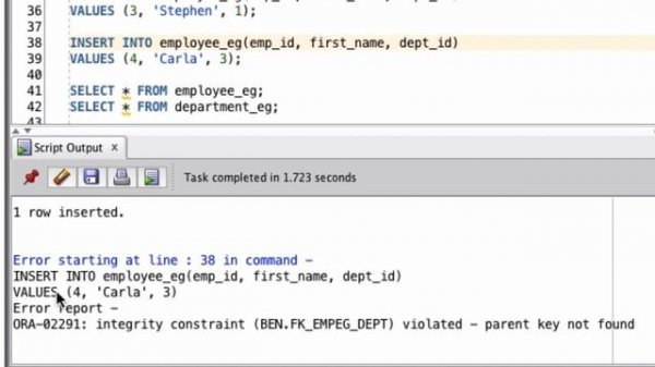 How to Resolve Oracle SQL Parent Key Not Found (ORA-02291)