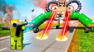 НОВЫЙ МОНСТР ОМЕГА ФЛАУИ ОХОТИТСЯ НА НАС! СТРАШНОЕ СУЩЕСТВО ПРОТИВ ЛЮДЕЙ! ВЫЖИВАНИЕ В BRICK RIGS