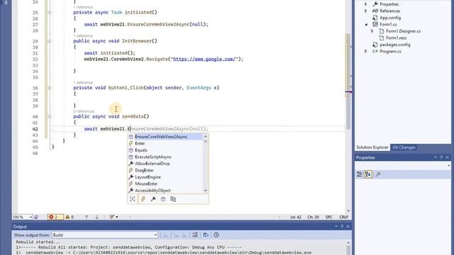 How to send data to webview2 using C# смотреть онлайн