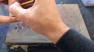 Правка / выравнивание точильного камня на гранитном притире