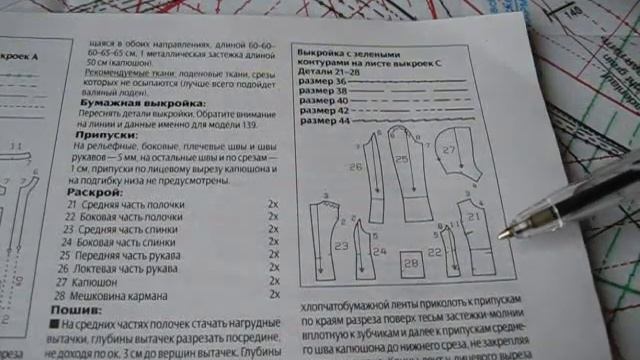 Как снять выкройку из журнала смотреть онлайн