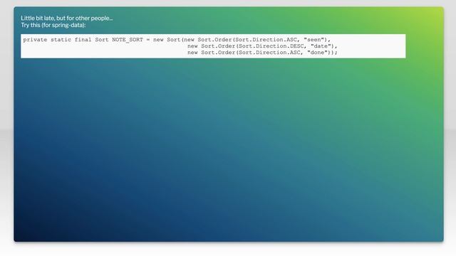 Spring data mongodb sort on multiple fields смотреть онлайн