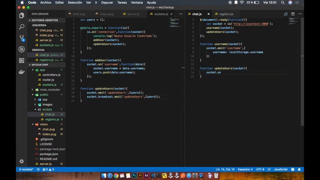Aplicación de Chat con NodeJS y SocketIO - Usuarios en Línea смотреть онлайн
