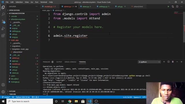 how to make an attendance system with django python | part 2/3 смотреть онлайн