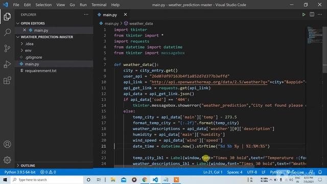 weather prediction using python | weather prediction using tkinter смотреть онлайн