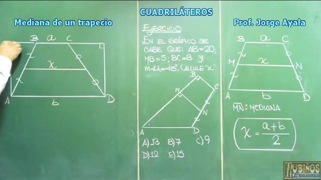 MEDIANA DE UN TRAPECIO - DEMOSTRACION смотреть онлайн